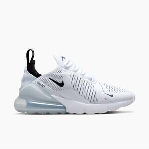 NEW NIKE women's air max 270 shoe in white/white/black